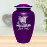 Viking Ship Cremation Urn - Purple Luster