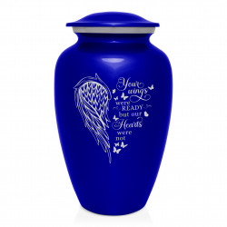 Your Wings Were Ready Cremation Urn - Midnight Blue