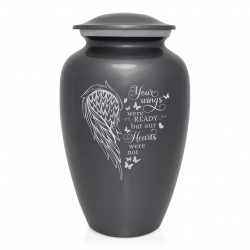 Your Wings Were Ready Cremation Urn - Gunmetal Gray