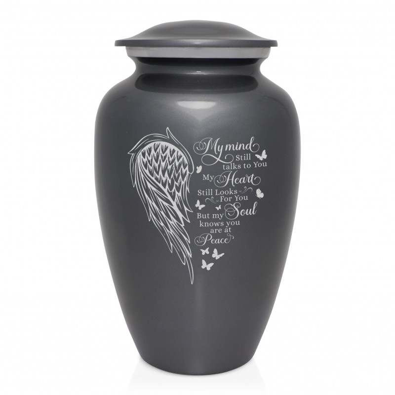 At Peace Cremation Urn - Gunmetal Gray