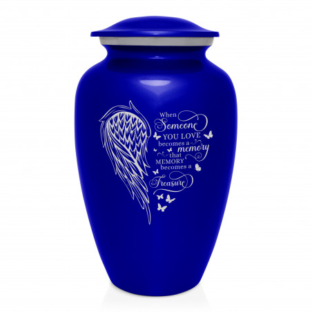 Memory Becomes a Treasure Cremation Urn - Midnight Blue