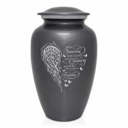 Memory Becomes a Treasure Cremation Urn - Gunmetal Gray