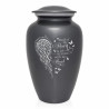 Heart Is In Heaven Cremation Urn - Gunmetal Gray