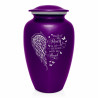 Heart Is In Heaven Cremation Urn - Purple Luster