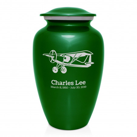 Bush Plane Cremation Urn - Shamrock Green