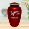 Bush Plane Cremation Urn - Ruby Red