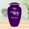 Fighter Jet Plane Cremation Urn - Purple Luster