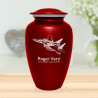 Fighter Jet Plane Cremation Urn - Ruby Red