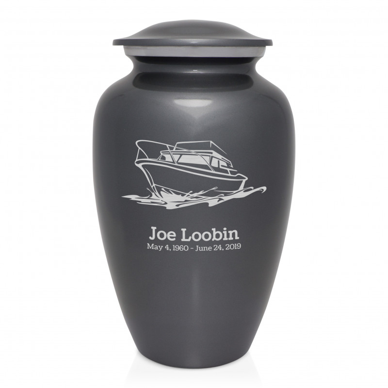 Boat Cremation Urn - Gunmetal Gray
