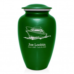 Boat Cremation Urn - Shamrock Green
