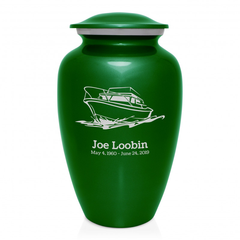 Boat Cremation Urn - Shamrock Green