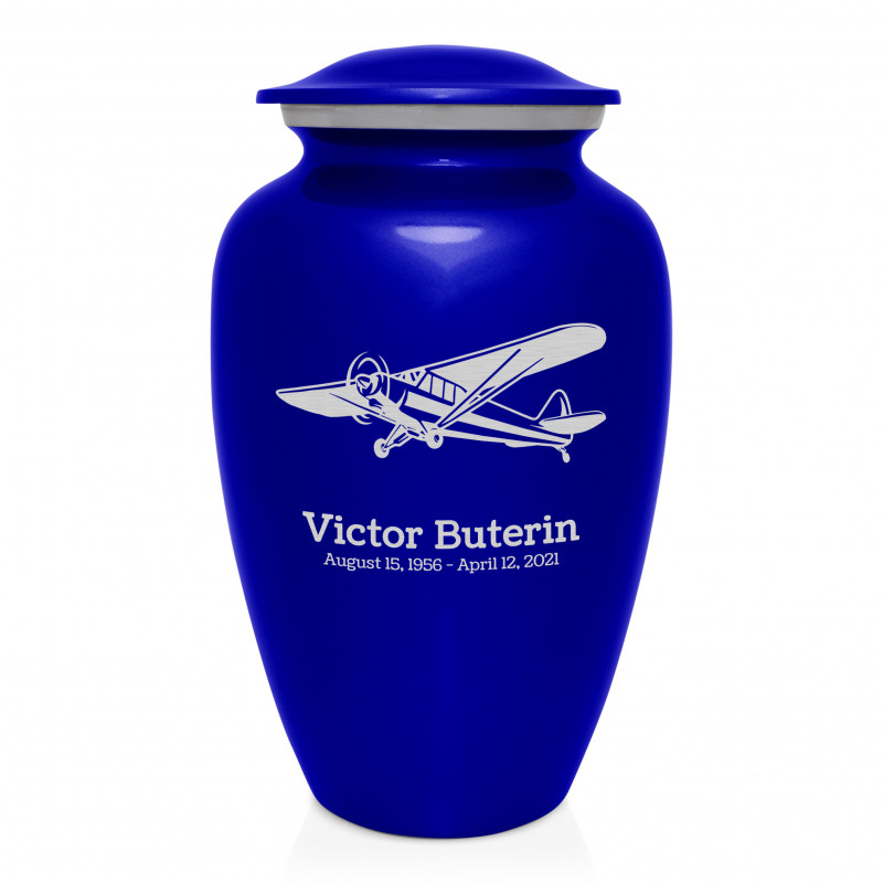 Airplane II Cremation Urn - Midnight Blue