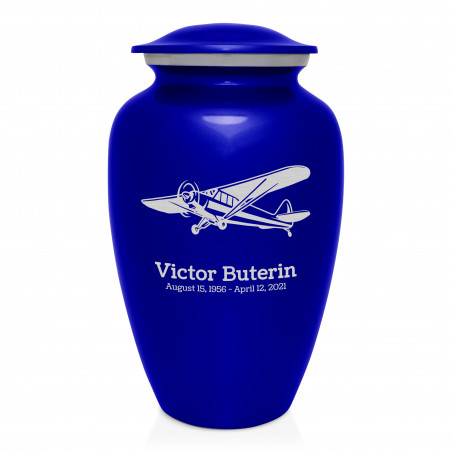 Airplane II Cremation Urn - Midnight Blue