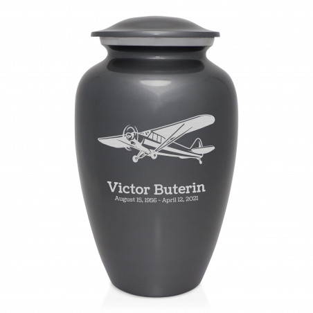 Airplane II Cremation Urn - Gunmetal Gray