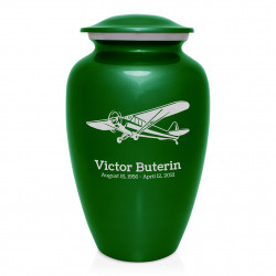 Airplane II Cremation Urn - Shamrock Green