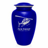 Helicopter Cremation Urn - Midnight Blue