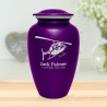 Helicopter Cremation Urn - Purple Luster