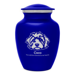 Cavapoo Dog Cremation Urn - Midnight Blue