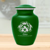 Cavapoo Dog Cremation Urn - Shamrock Green