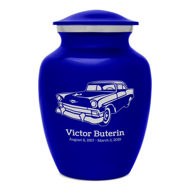 Classic Car II Sharing Urn - Midnight Blue