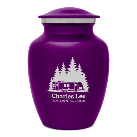 Travel Trailer Camper Sharing Urn - Purple Luster
