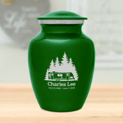 Travel Trailer Camper Sharing Urn - Shamrock Green