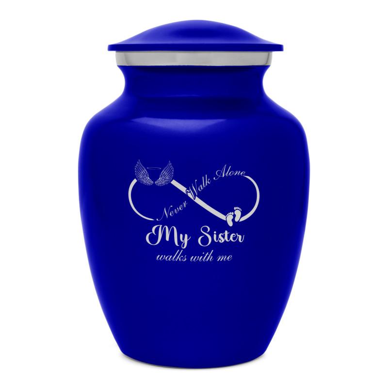 My Sister Walks With Me Sharing Urn - Midnight Blue