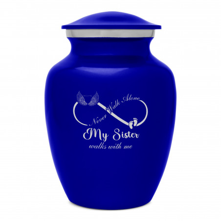 My Sister Walks With Me Sharing Urn - Midnight Blue
