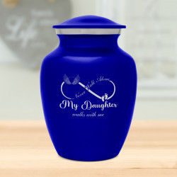 My Daughter Walks With Me Sharing Urn - Midnight Blue
