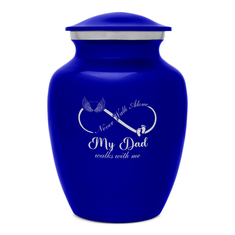 My Dad Walks With Me Sharing Urn - Midnight Blue
