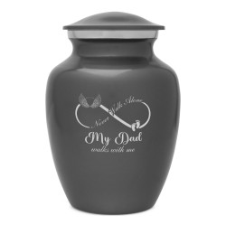 My Dad Walks With Me Sharing Urn - Gunmetal Gray