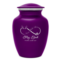 My Dad Walks With Me Sharing Urn - Purple Luster