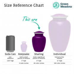 My Mom Walks With Me Sharing Urn - Purple Luster