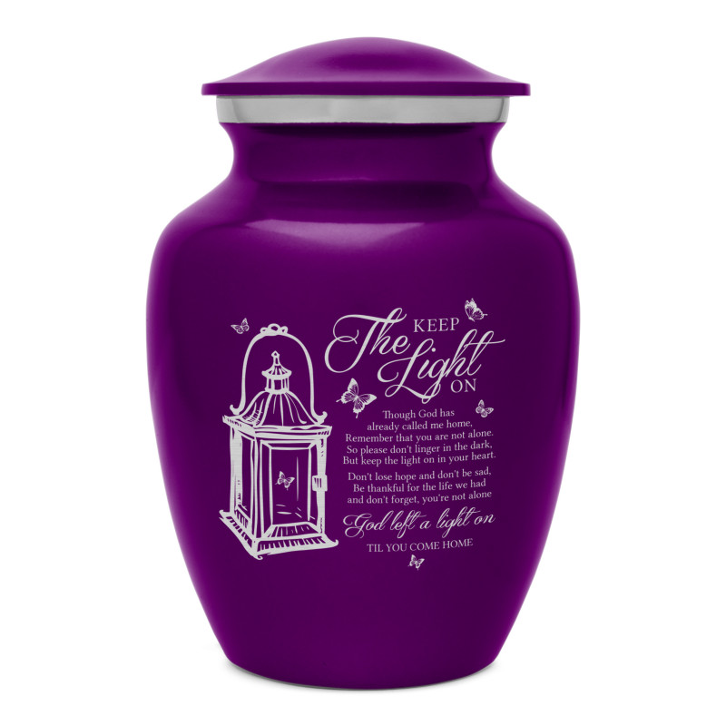 Keep the Light On Sharing Urn - Purple Luster