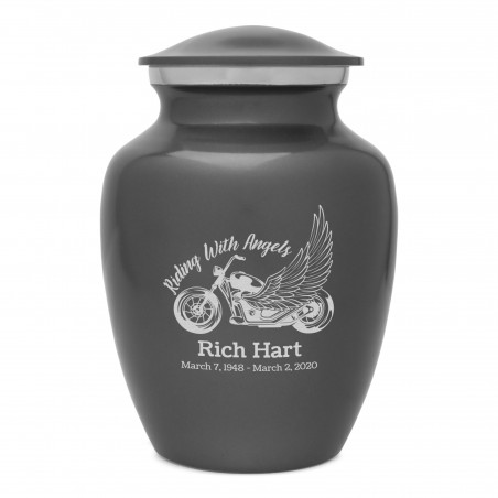 Riding with Angels Motorcycle Sharing Urn - Gunmetal Gray