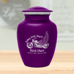 Riding with Angels Motorcycle Sharing Urn - Purple Luster