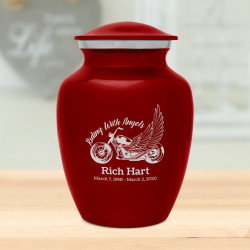 Riding with Angels Motorcycle Sharing Urn - Ruby Red