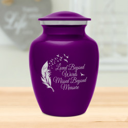 Loved Beyond Words Sharing Urn - Purple Luster