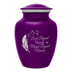 Loved Beyond Words Sharing Urn - Purple Luster
