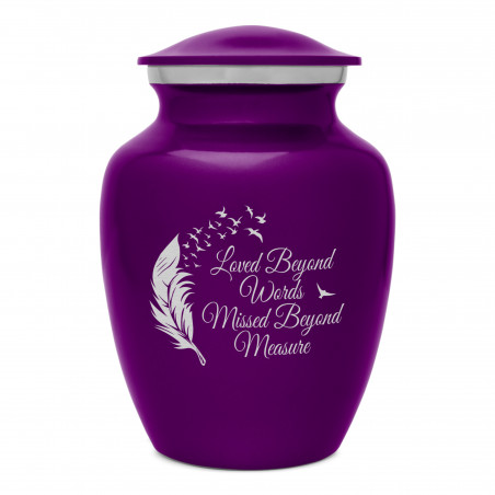 Loved Beyond Words Sharing Urn - Purple Luster