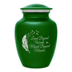 Loved Beyond Words Sharing Urn - Shamrock Green
