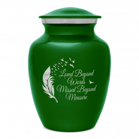 Loved Beyond Words Sharing Urn - Shamrock Green