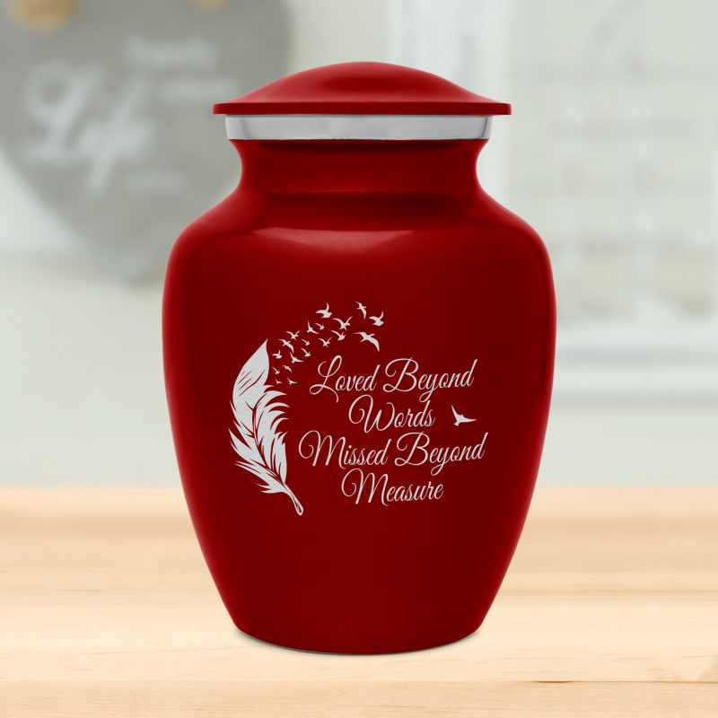 Loved Beyond Words Sharing Urn - Ruby Red