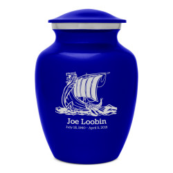 Viking Ship Sharing Urn - Midnight Blue