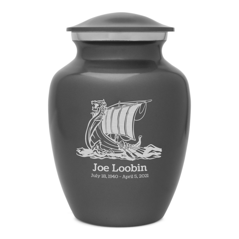 Viking Ship Sharing Urn - Gunmetal Gray