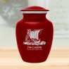 Viking Ship Sharing Urn - Ruby Red