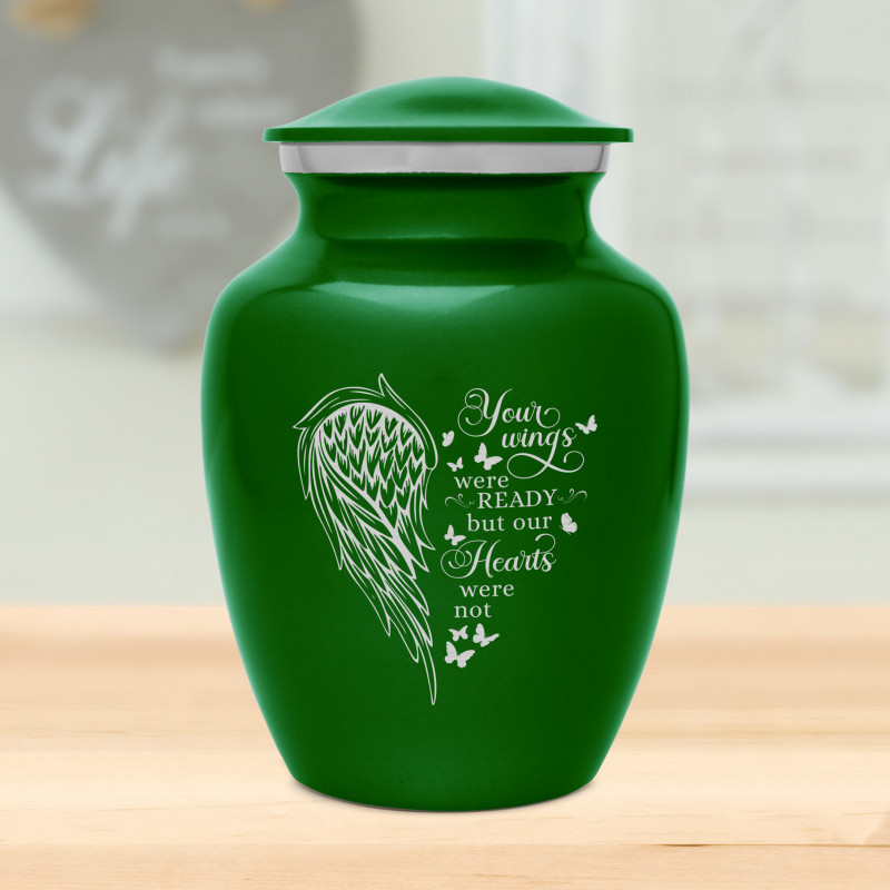 Your Wings Were Ready Sharing Urn - Shamrock Green