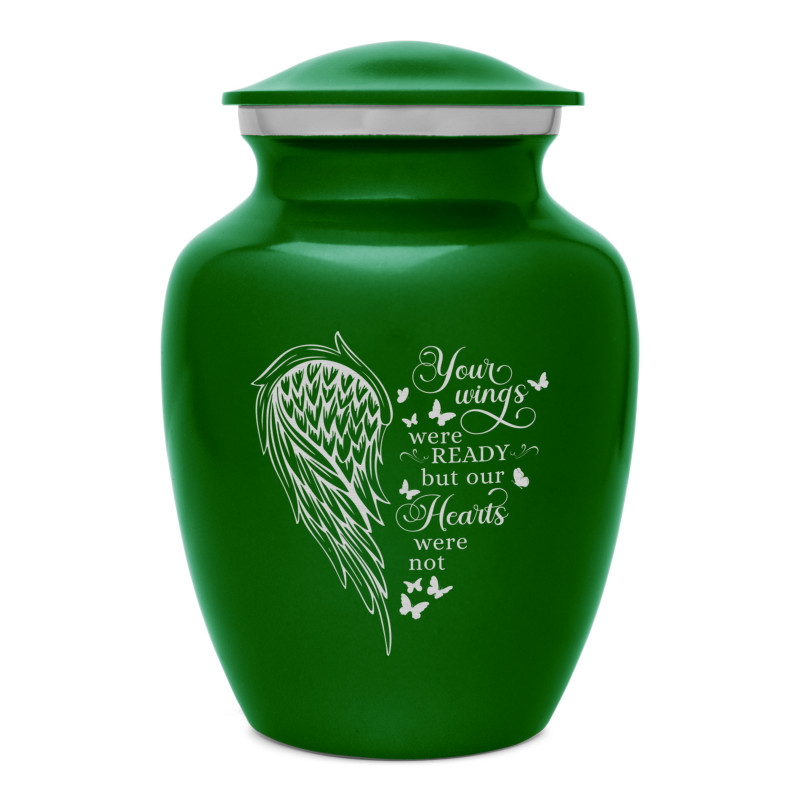 Your Wings Were Ready Sharing Urn - Shamrock Green