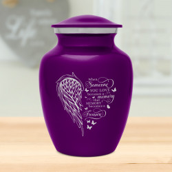 Memory Becomes a Treasure Sharing Urn - Purple Luster