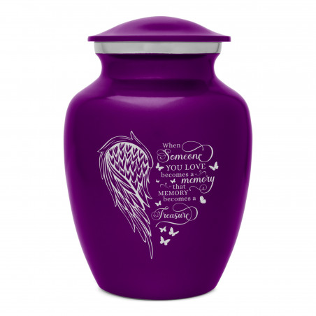 Memory Becomes a Treasure Sharing Urn - Purple Luster